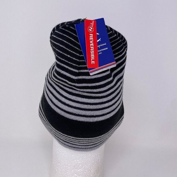 Champion Beanie Winter Hat Reversible Logo Script Spellout HipHop Streetwear - Picture 6 of 11